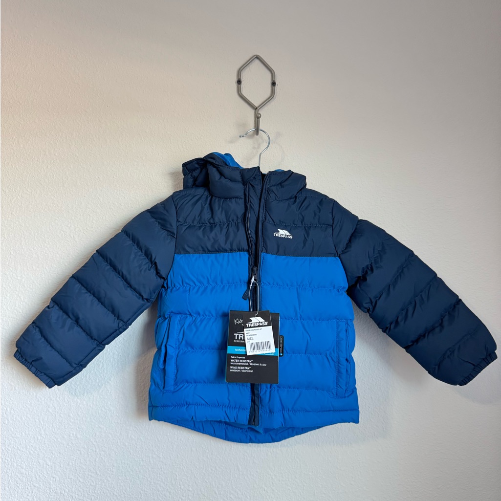 Trespass Navy Kids Puffer Jacket Trespass Navy Kids Puffer Jacket